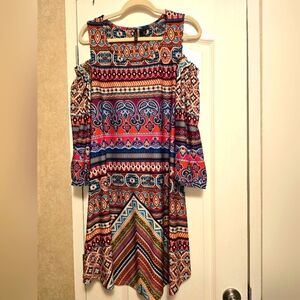 Ladies LG New Directions Open Shoulder Above Knee Dress